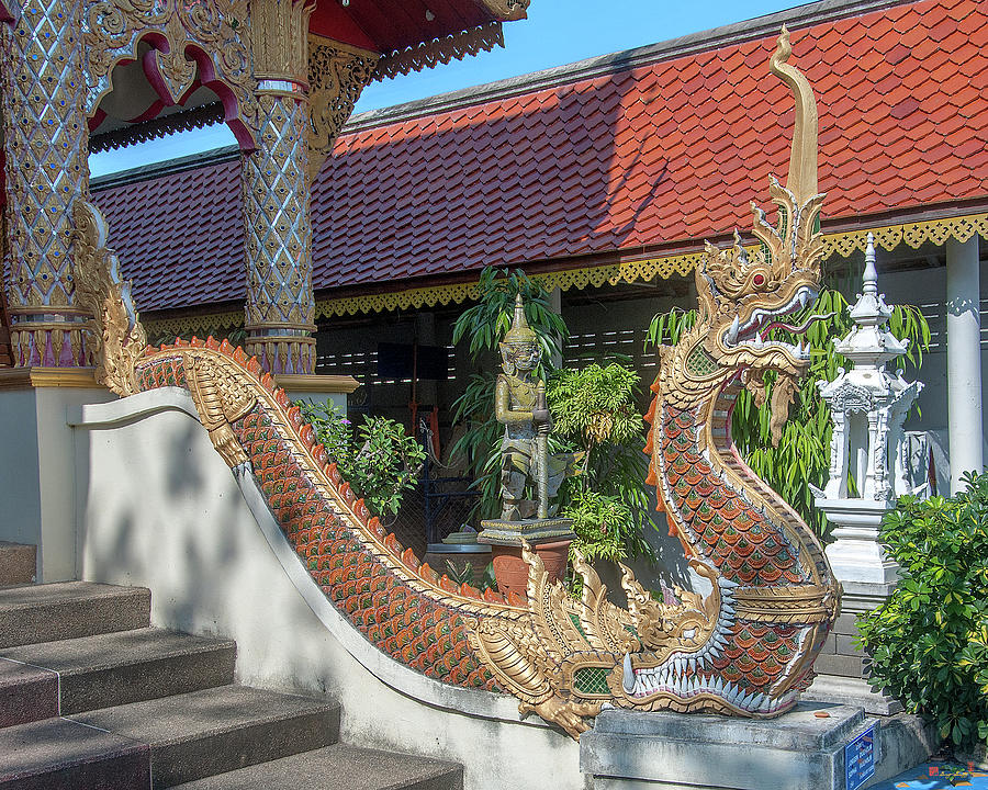 Wat Siri Mongkol Phra Ubosot Makara and Naga DTHCM1783 Photograph by Gerry Gantt