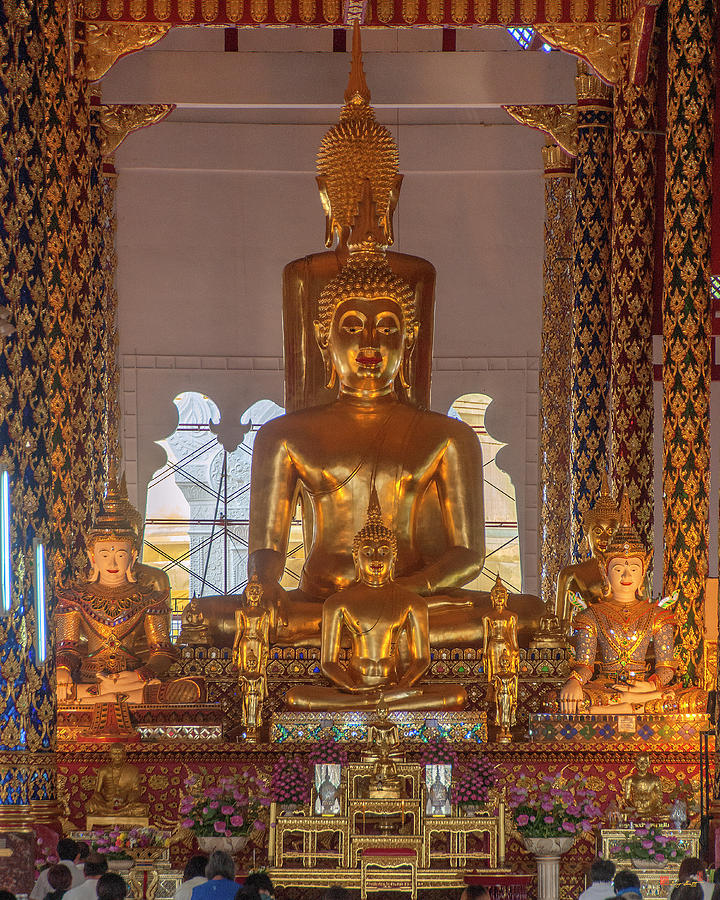 Wat Suan Dok Wihan Luang Buddha Images DTHCM0952 Photograph by Gerry Gantt