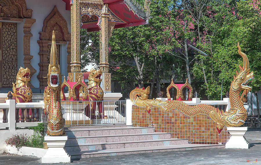 Wat Thipwanaram Phra Ubosot Guardians DTHCM1820 Photograph by Gerry Gantt