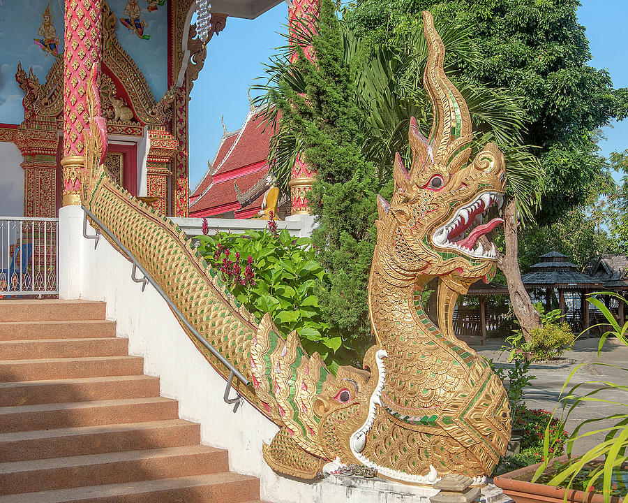 Wat Wichit Wari Phra Wihan Makara and Naga DTHCM1749 Photograph by Gerry Gantt