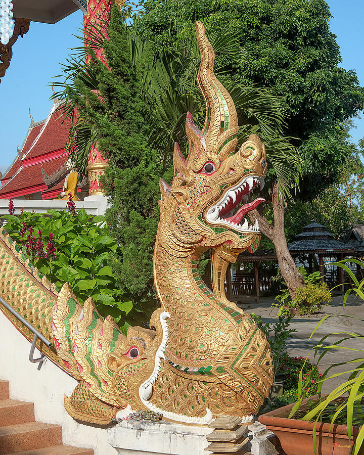 Wat Wichit Wari Phra Wihan Makara and Naga DTHCM1750 Photograph by Gerry Gantt