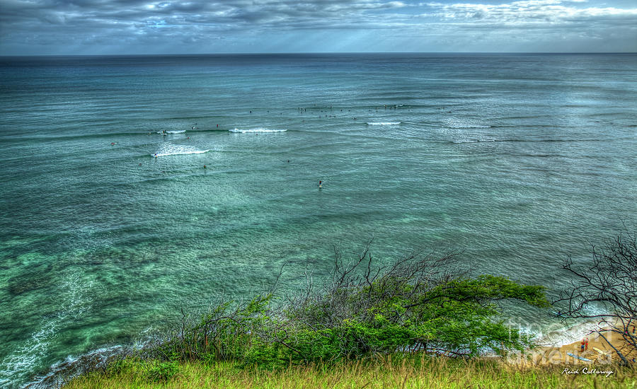 Watching From Afar Kuilei Cliffs Beach Park Surfing Hawaii Collection Art Photograph by Reid Callaway