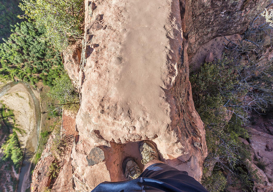 Zion National Park Photograph - Watch your step at Angels Landing  by John McGraw