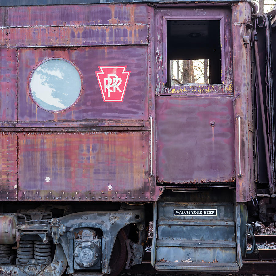 Watch Your Step Vintage Railroad Car Photograph by Terry DeLuco