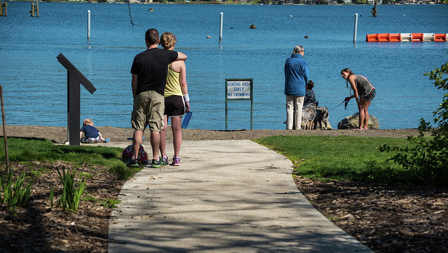 Watchful Parents Friendly Dogs Photograph by Tom Cochran