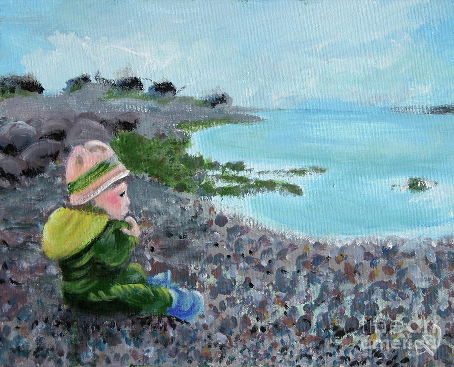 Baby Painting - Watching Over by Jamie Hartley Baby Painting - Watching Over by Jamie Hartley
