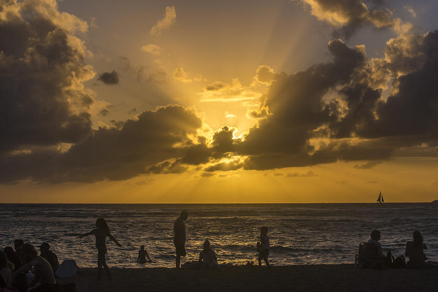 Sunset Photograph - Watching Sunset by Alex Lapidus