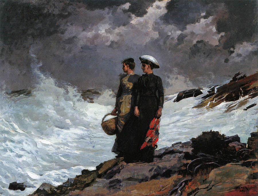 Watching the Breakers Painting by Winslow Homer