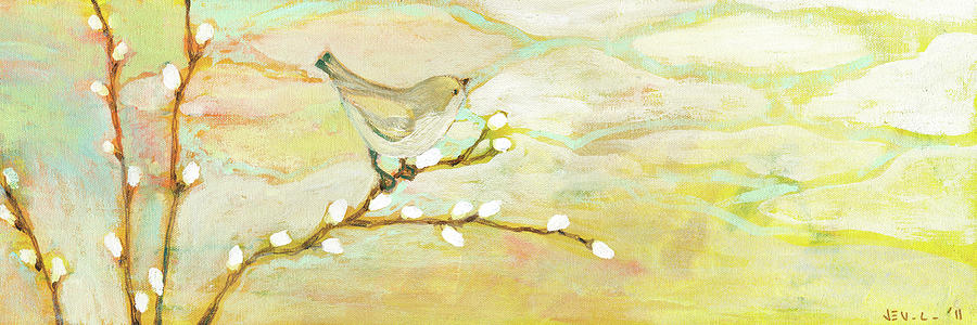 Bird Painting - Watching the Clouds No 3 by Jennifer Lommers