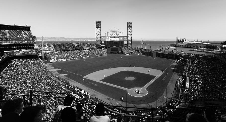 San Francisco Photograph - Watching the Giants BW by C H Apperson