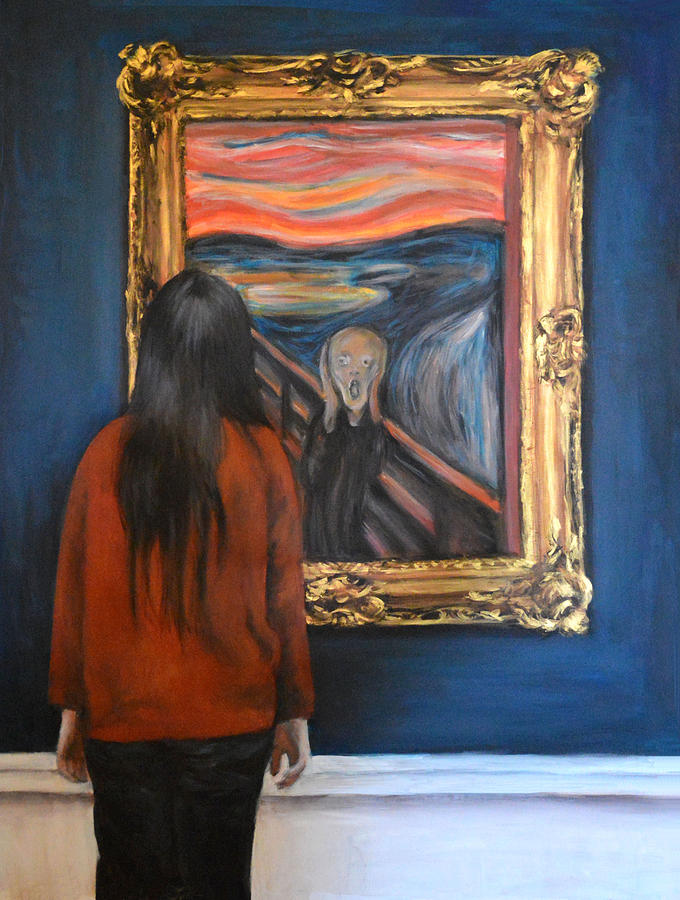 Watching The Scream Painting by Escha Van den bogerd