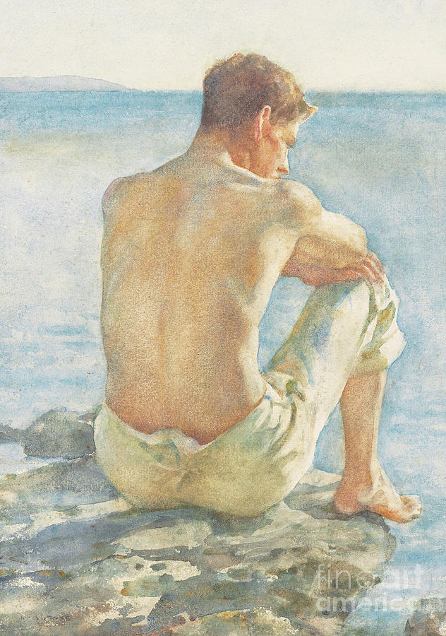 Henry Scott Tuke Painting - Watching the sea by Henry Scott Tuke