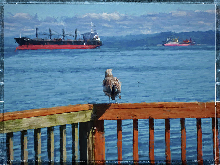 Watching The Ships Go By Photograph by Thom Zehrfeld
