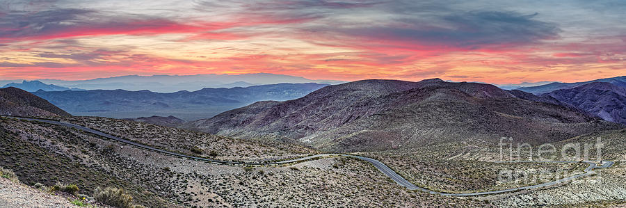 Watching the Sunrise from Dantes View - Black Mountains Death Valley National Park California Photograph by Silvio Ligutti