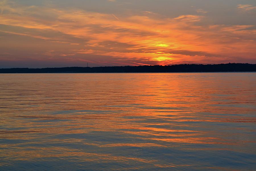 Watching The Sunset Across Kempenfelt Bay  Photograph by Lyle Crump