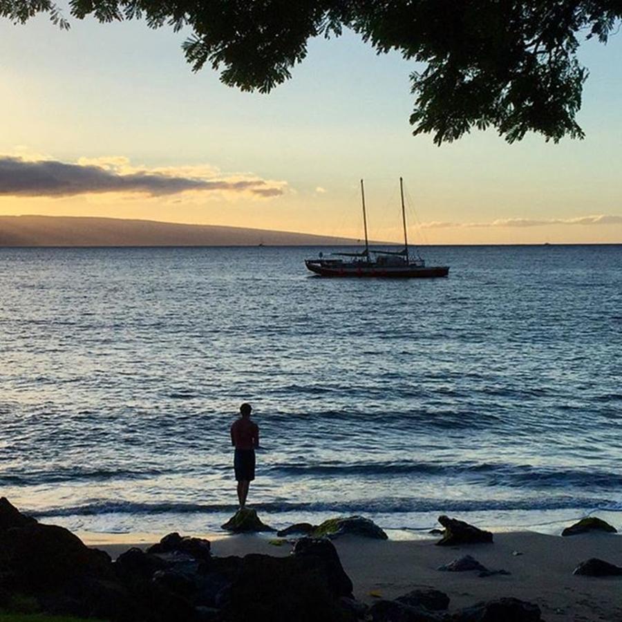 Maui Photograph - Watching The Sunset On #maui by Darice Machel McGuire