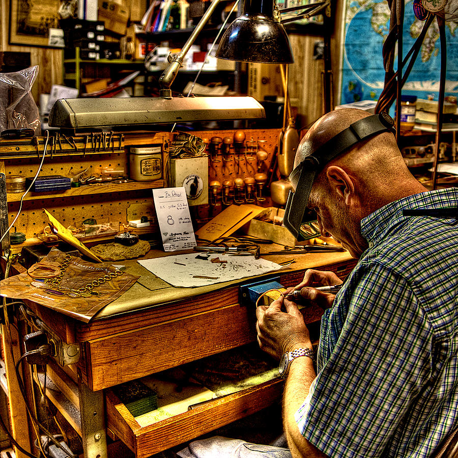 Portrait Photograph - Watchmaker by William Wetmore