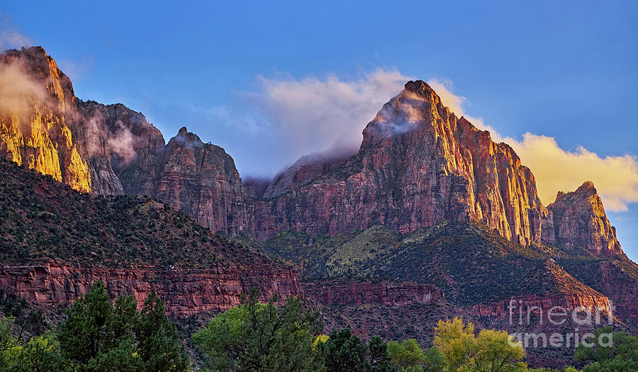 Watchman In Clouds At Sunset Photograph