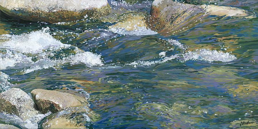 Mountain Painting - Water 2 by Nadi Spencer