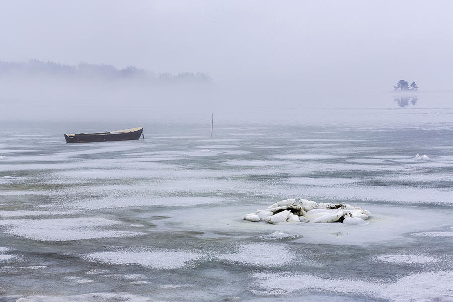 Water and fog Photograph by Elmer Jensen