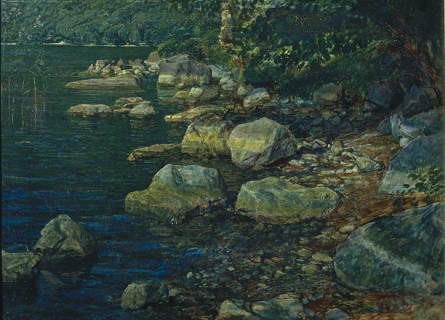 Water and Stones near Palazzuola Painting by Alexander Andreyevich Ivanov