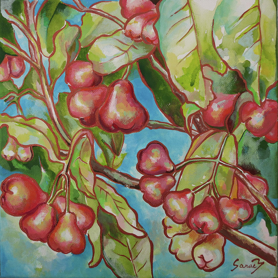 Water apple Painting by Sanae Yamada - Fine Art America