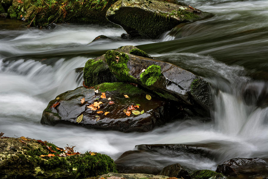Mountain Photograph - Water Around Rocks by Greg and Chrystal Mimbs