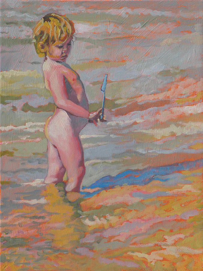 Water Baby Painting by Robert Bissett