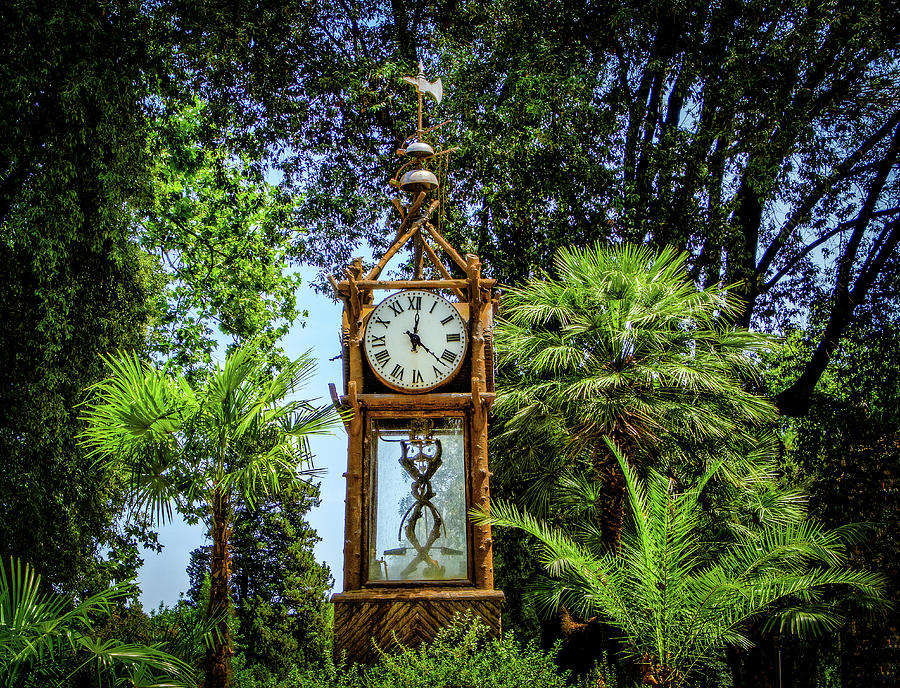 Water Clock in Villa Borghese Gardens Photograph by Carolyn Derstine
