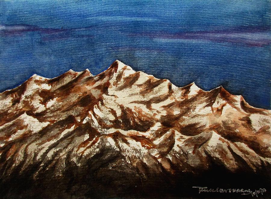 Mountain -6 Painting by Tamal Sen Sharma