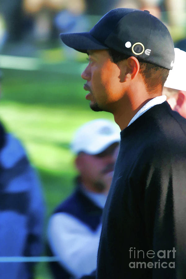 Water Color Tiger Woods  Photograph by Chuck Kuhn