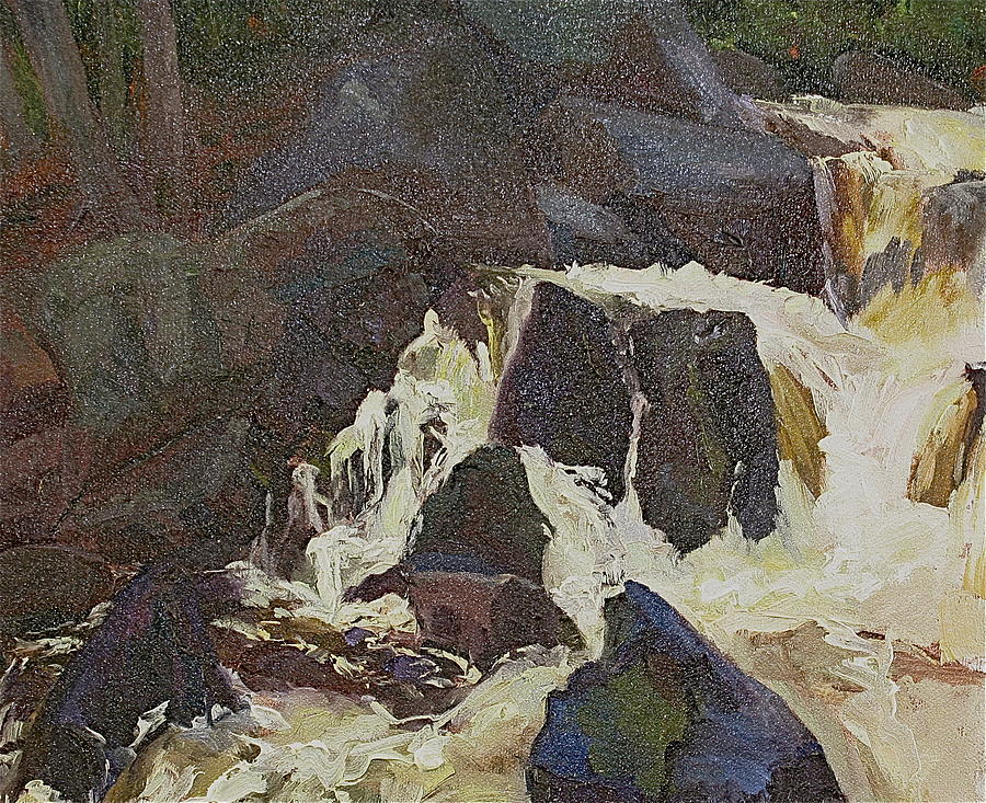 Waterfall Painting - Water Dance  by Pamela Sweet