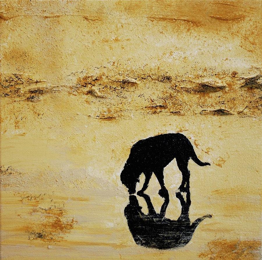 Water Dog Painting