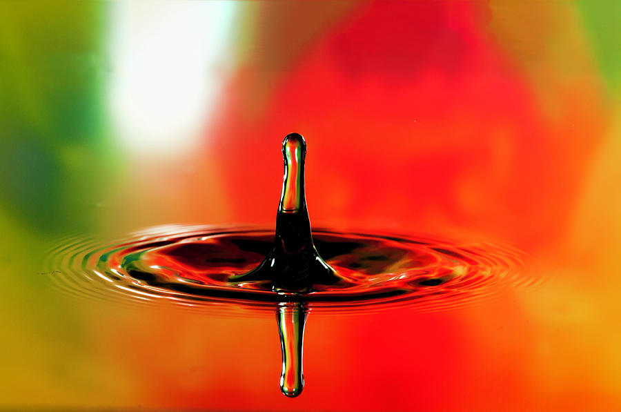 Abstract Photograph - Water Drop Stop Action by Phyllis Taylor