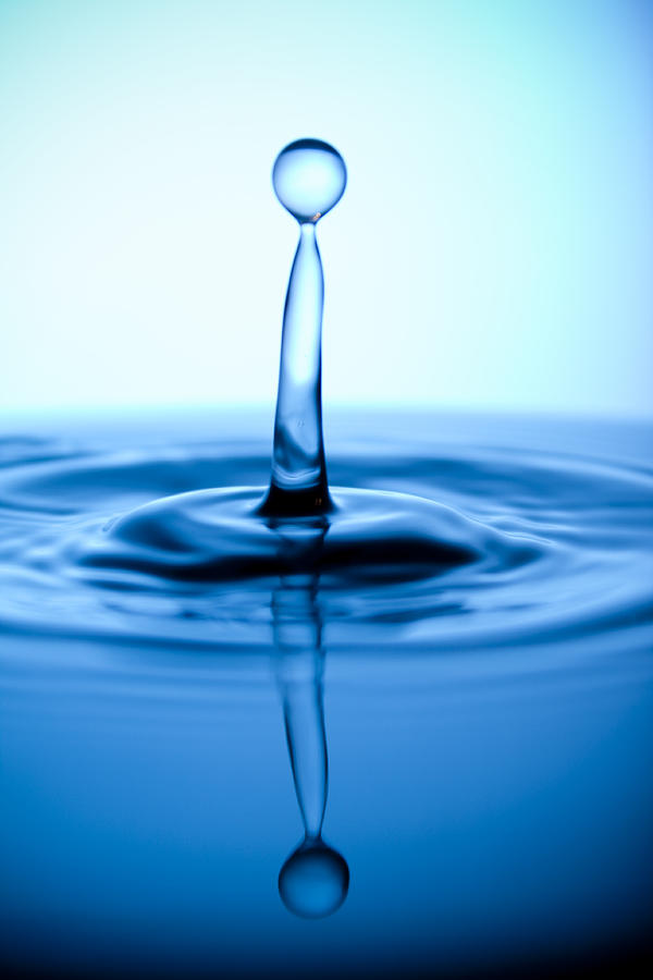 Water Photograph - Water Droplet Jet Reflection by Dustin K Ryan