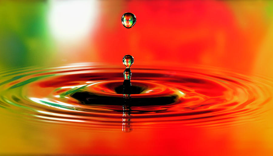 Abstract Photograph - Water Droplets Stop Action by Phyllis Taylor