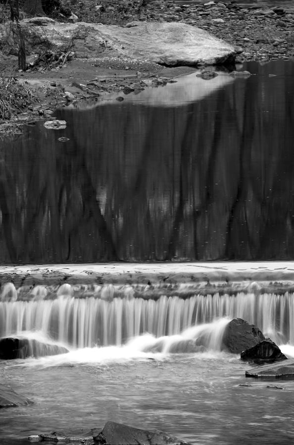 Black And White Photograph - Water Fall and Reflexions by Dorin Adrian Berbier