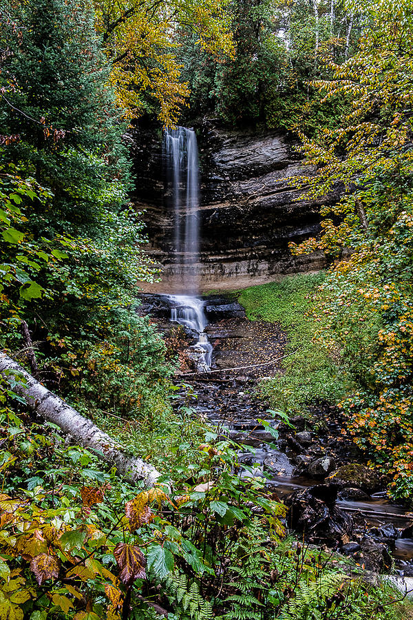 Water Falls in Autumn Photograph by Randy Gebhardt
