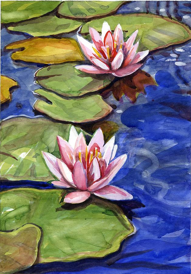 Water flower Painting by Archie Sotak - Fine Art America