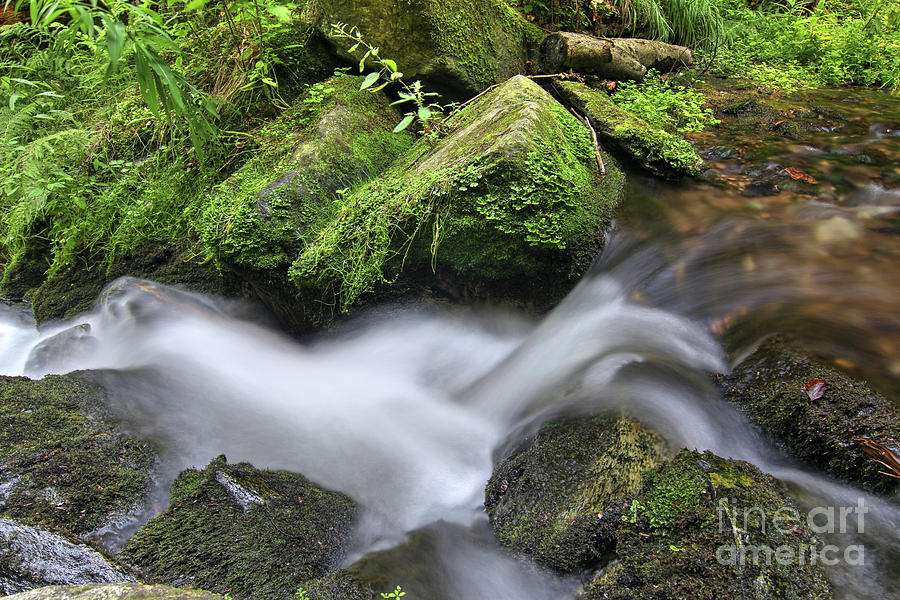 Water flowing over rocks Photograph by Michal Boubin