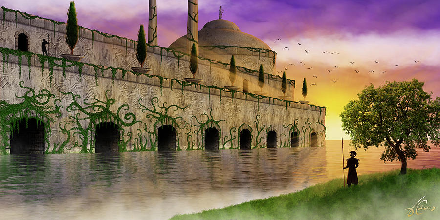 Water Fortress Digital Art by Anthony Citro
