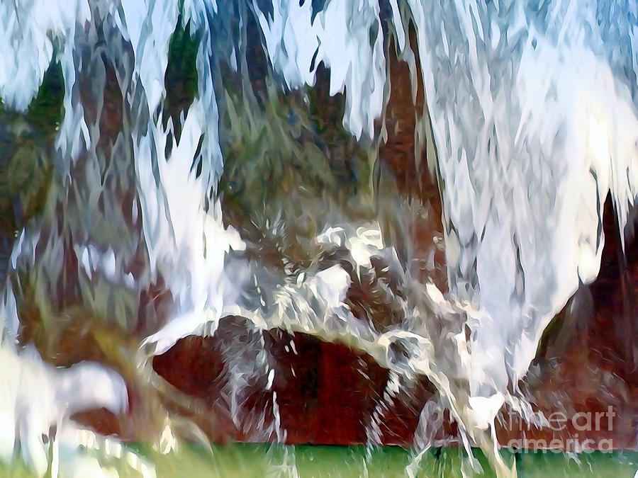 Water Fountain Abstract #33 Photograph by Ed Weidman