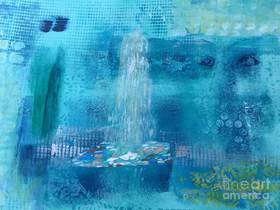 Water Fountain And The Ghost Painting