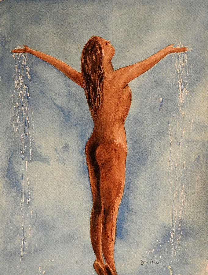 Water Fountain Painting by Betty-Anne McDonald