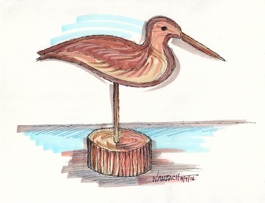 Water Fowl Motif #4 Drawing by Richard Wambach