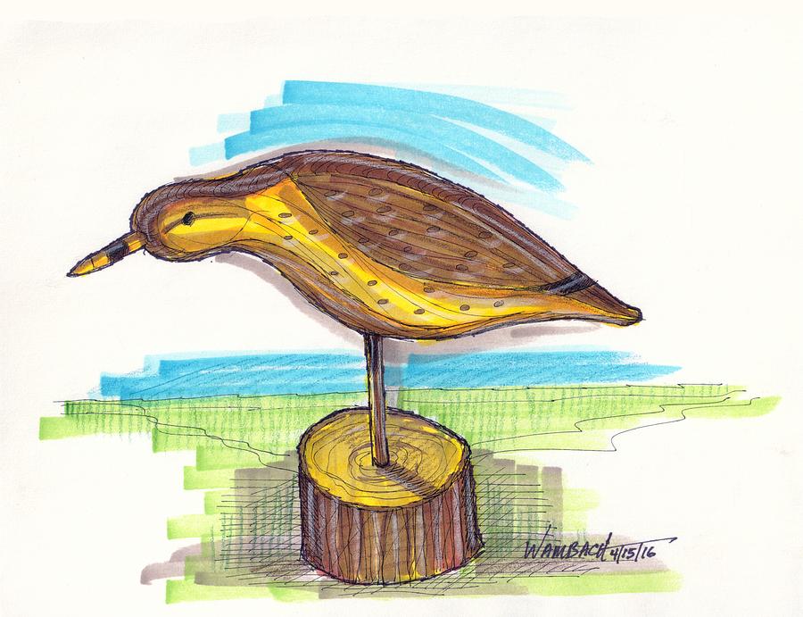 Water Fowl Motif #7 Drawing by Richard Wambach
