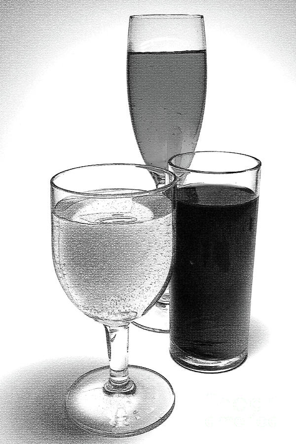 Water glasses Photograph by Gaspar Avila