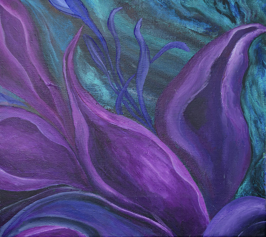 Water Iris  TL part 1 Painting by Rae Ann  M Garrett