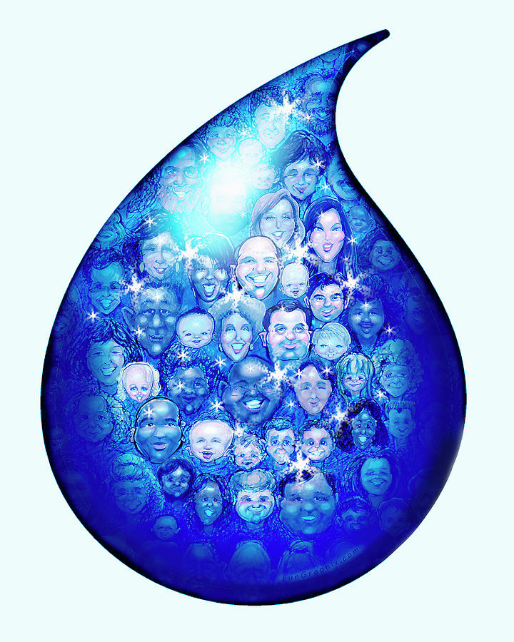 Water is Life Digital Art by Kevin Middleton