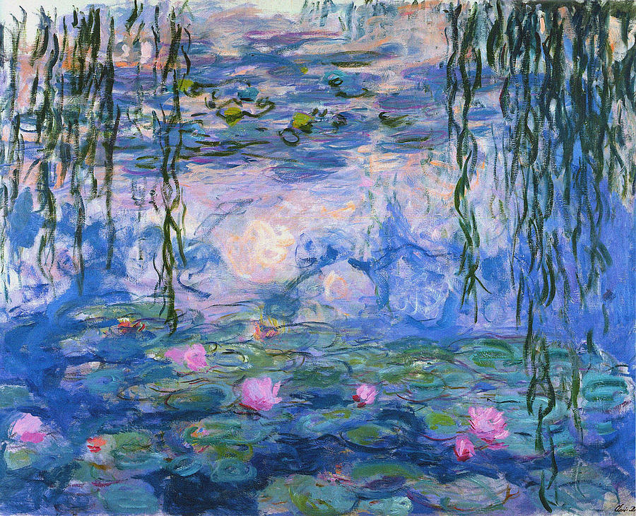 Vintage Painting - Water Lilies 1919 1 by Claude Monet